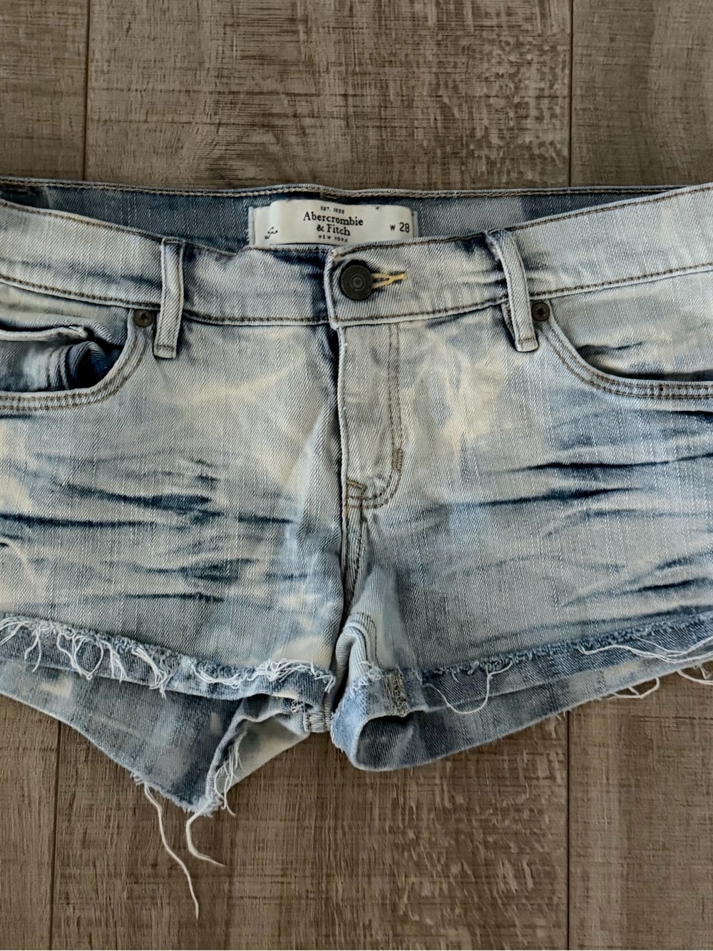 Abercrombie & Fitch Light Blue Denim Cutoff Shorts